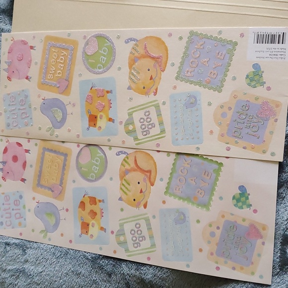 Baby Scrapbooking Sticker Bundle Daisy Hill Pig Cat Cow Giraffe - Picture 2 of 7